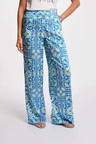 Pantalon wide legs taille haute - Multicolore