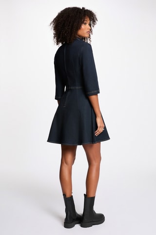 Robe patineuse en jean - Bleu