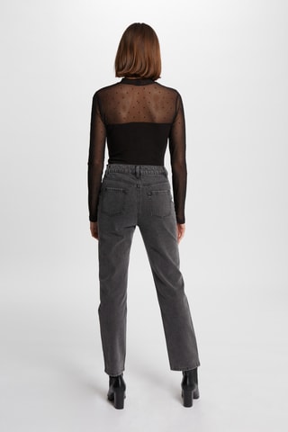 Top bi-matière - Noir