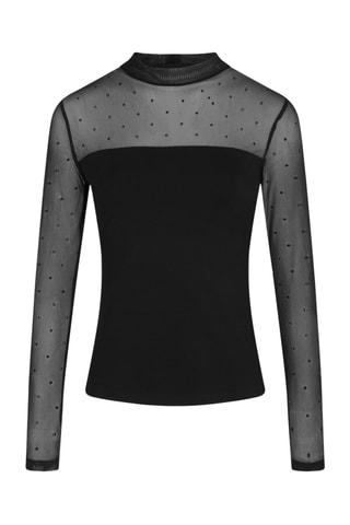Top bi-matière - Noir