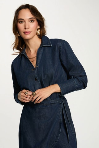 Robe chemise - Bleu