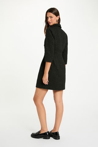 Robe droite en tweed - Noir