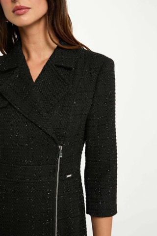 Robe droite en tweed - Noir