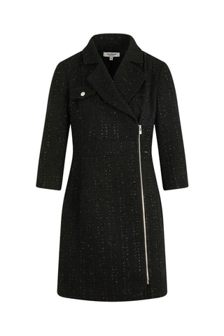 Robe droite en tweed - Noir