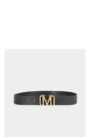 Ceinture en croûte cuir - Noir
