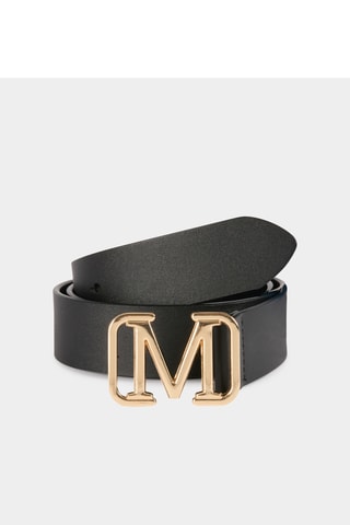Ceinture en croûte cuir - Noir
