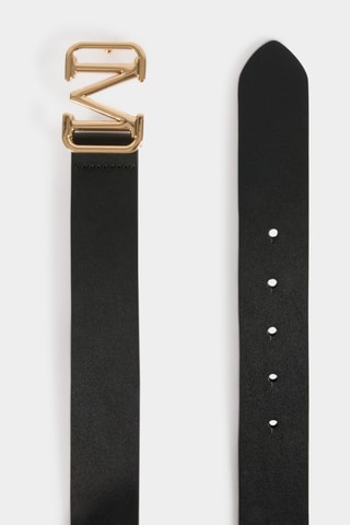 Ceinture en croûte cuir - Noir