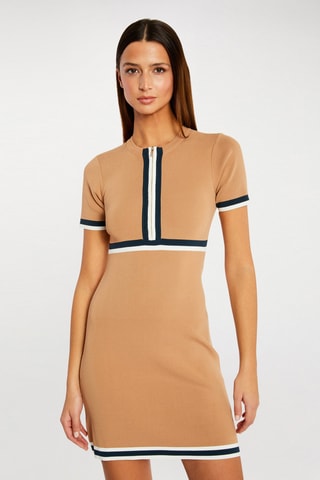 Robe fourreau - Camel