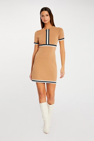 Robe fourreau - Camel
