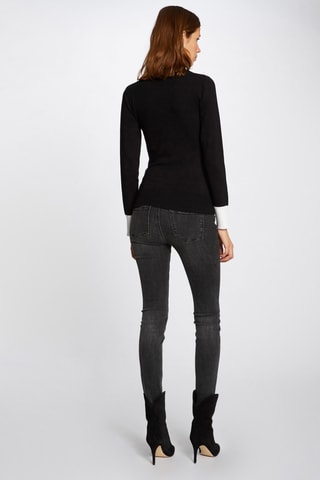 Pull trompe-l'œil - Noir