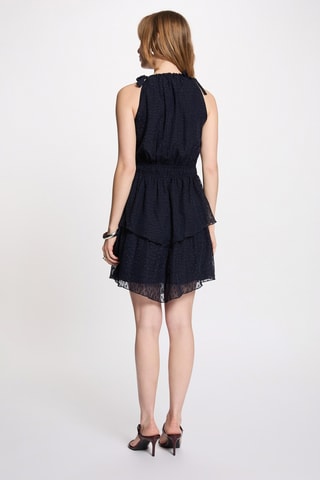Robe patineuse en plumetis - Bleu marine
