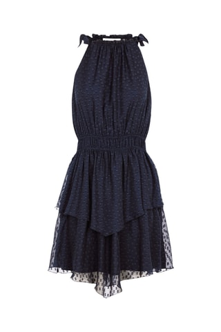 Robe patineuse en plumetis - Bleu marine