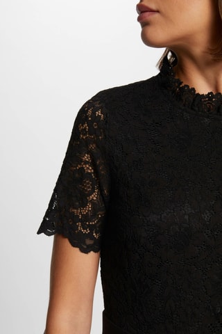 Robe bi-matière - Noir