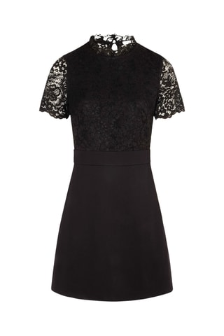 Robe bi-matière - Noir