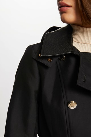 Trench à capuche - Noir
