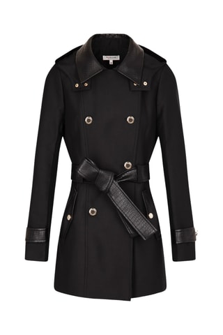 Trench à capuche - Noir