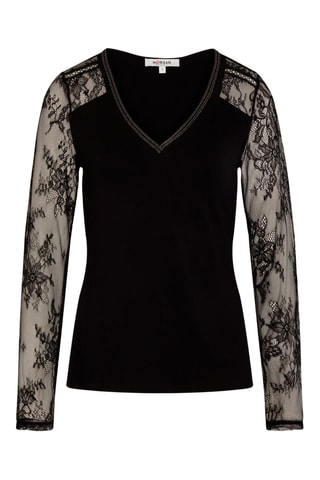 Top bi-matière - Noir