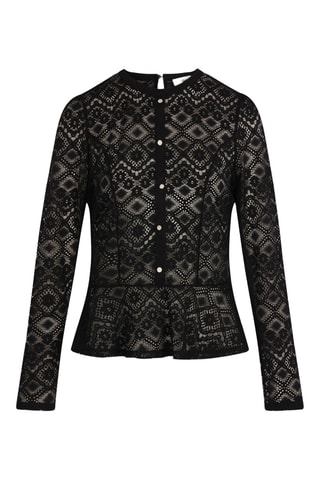Chemisier en dentelle - Noir