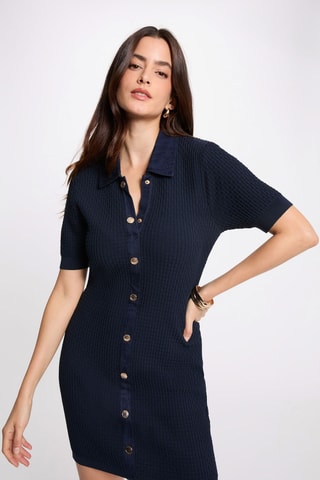 Robe chemise - Bleu marine