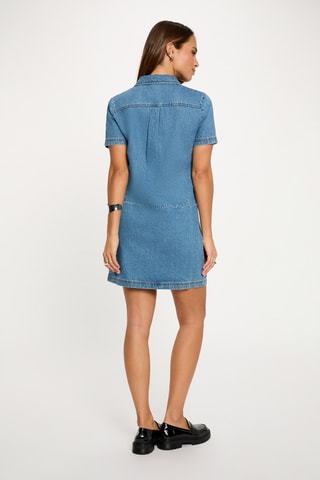 Robe patineuse en jean - Bleu