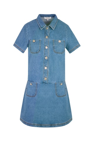 Robe patineuse en jean - Bleu