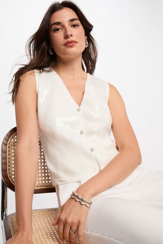 Gilet sans manches - Blanc