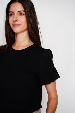 Linnen T-shirt - Zwart