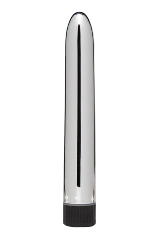 Vibromasseur multivitesse argenté - 11 cm