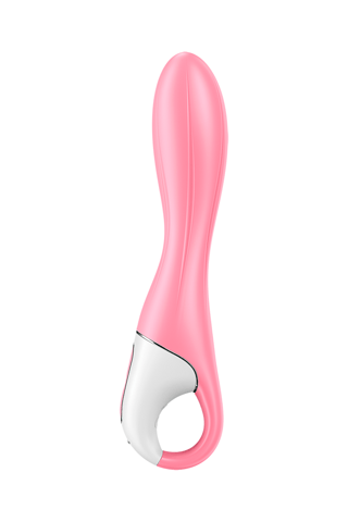 Vibromasseur Rabbit gonflable Air Pump Vibrator 2 - Rose et blanc - 5 cm
