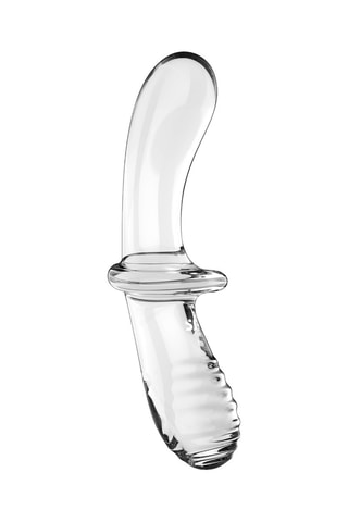 Godemiché en verre Double Crystal - Transparent - 20 cm