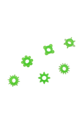 6 cockrings - Vert citron - 4 cm