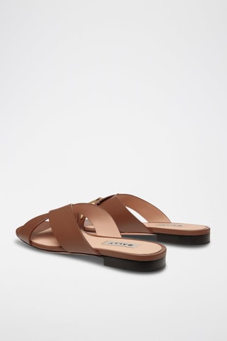 Sandalias de piel - Marrón