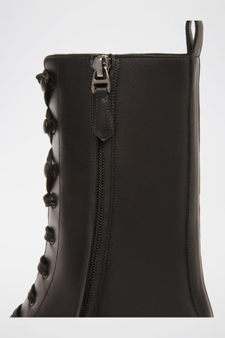 Botines de piel - Negro