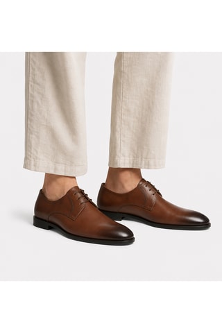 Derbies de piel bovina - Marrón