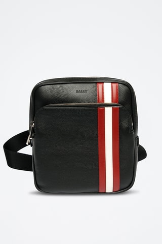 Bandolera de piel - Negro