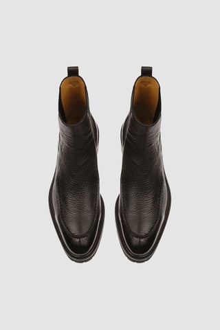 Boots Chelsea en cuir de cerf - Noir