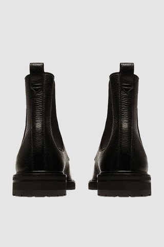 Boots Chelsea en cuir de cerf - Noir