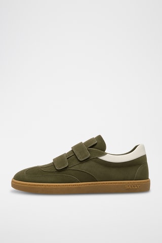 Zapatillas de piel bovina nobuk - Caqui