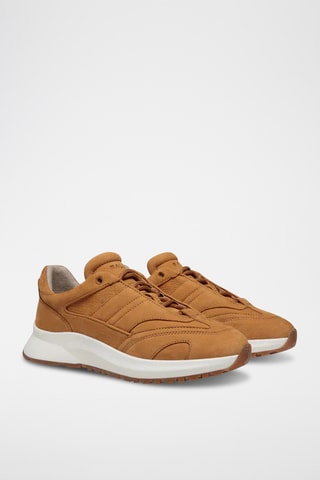 Zapatillas de piel bovina - Marrón claro