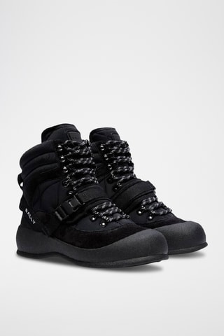Botas apreski de piel bovina nobuk - Negro