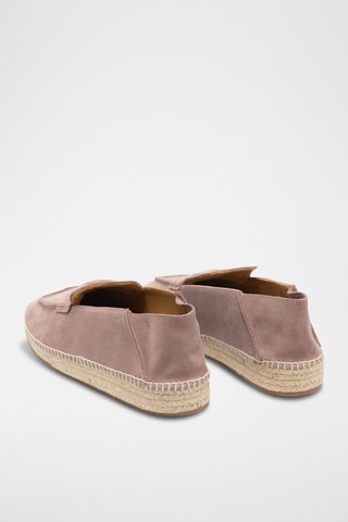 Mocasines de piel bovina nobuk - Malva