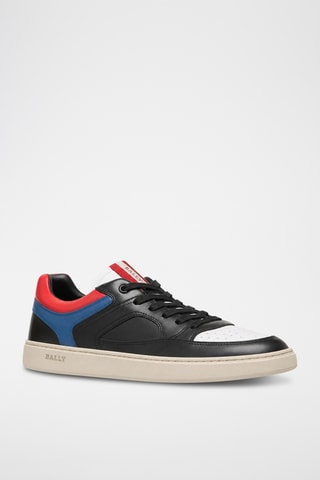 Zapatillas de piel bovina - Negro y blanco