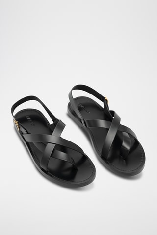 Sandalias de piel bovina - Negro
