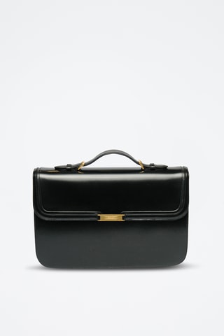 Bandolera de piel bovina - Negro
