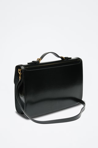 Bandolera de piel bovina - Negro