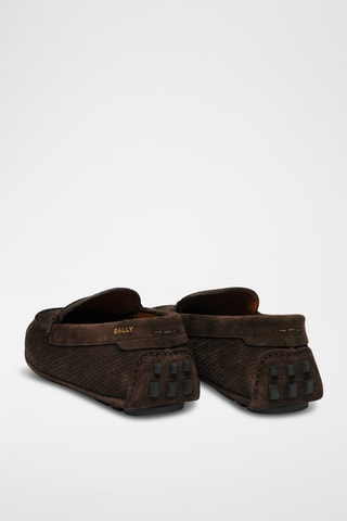Mocasines de piel bovina nobuk - Marrón oscuro