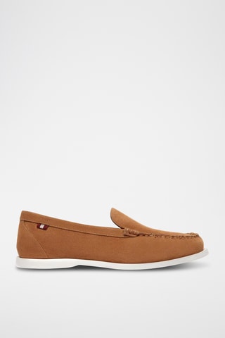 Mocasines de piel bovina nobuk - Camel
