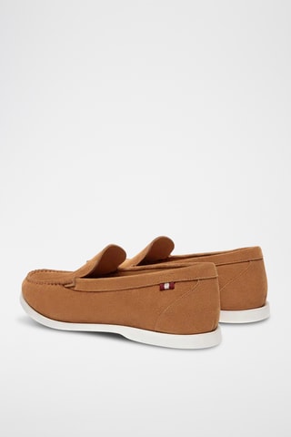 Mocasines de piel bovina nobuk - Camel