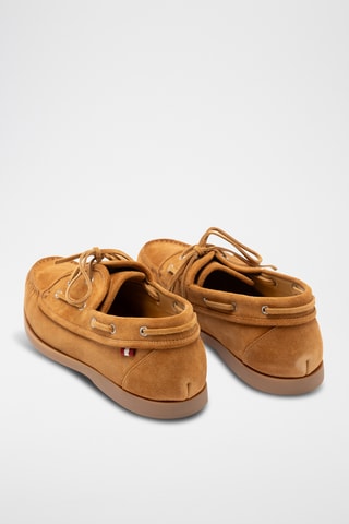 Náuticos de piel de bovina nobuk - Camel