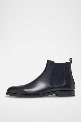 Botines Chelsea de piel bovina - Azul noche